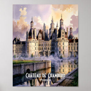 Kasteel Chambord Loire Frankrijk Aquarel Kasteel Poster