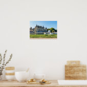 Kasteel Chantilly, fontein en twee zwanen Poster (Keuken)