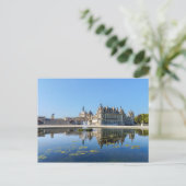 Kasteel Chantilly met weerspiegeling in een vijver Briefkaart (Staand voorkant)