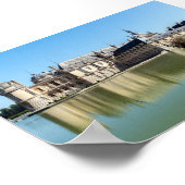 Kasteel Chantilly met weerspiegeling in het meer Poster (Hoek)