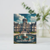Kasteel Chapultepec Mexico Oude Reisprenten Briefkaart (Staand voorkant)