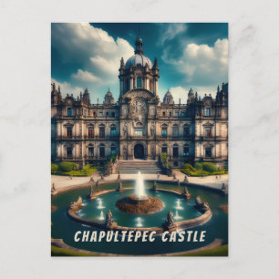 Kasteel Chapultepec Mexico Oude Reisprenten Briefkaart