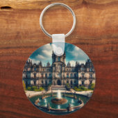 Kasteel Chapultepec Mexico Oude Reisprenten Sleutelhanger (Achterkant)