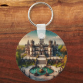 Kasteel Chapultepec Mexico Oude Reisprenten Sleutelhanger (Voorkant)
