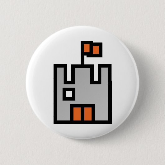 Kasteel-chateau Ronde Button 5,7 Cm (Voorkant)