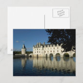 Kasteel Chenonceau, rivier Cher, Loir-et-Cher, 2 Briefkaart (Voorkant / Achterkant)