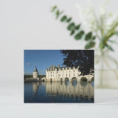 Kasteel Chenonceau, rivier Cher, Loir-et-Cher, 2 Briefkaart (Staand voorkant)