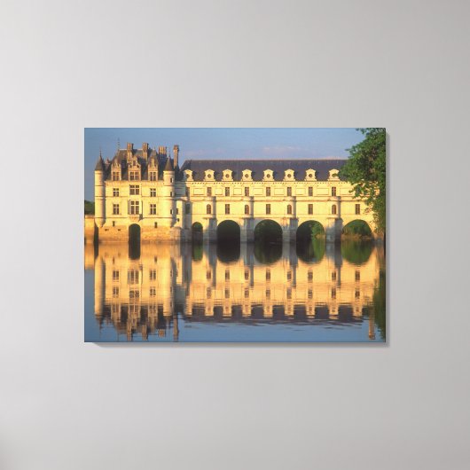 Kasteel Chenonceau, rivier Cher, Loir-et-Cher, 2 Canvas Afdruk (Voorkant)