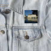 Kasteel Chenonceau, rivier Cher, Loir-et-Cher, 2 Vierkante Button 5,1 Cm (In situ)