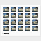 Kasteel Chenonceau, rivier Cher, Loir-et-Cher, 2 Vierkante Sticker (Vel)