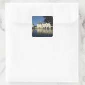 Kasteel Chenonceau, rivier Cher, Loir-et-Cher, 2 Vierkante Sticker (Tas)