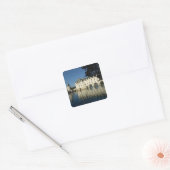 Kasteel Chenonceau, rivier Cher, Loir-et-Cher, 2 Vierkante Sticker (Envelop)
