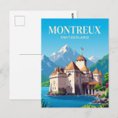 Kasteel Chillon Zwitserland Briefkaart (Voorkant / Achterkant)