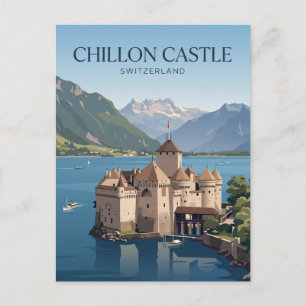 Kasteel Chillon Zwitserland Briefkaart