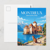 Kasteel Chillon Zwitserland Briefkaart (Voorkant / Achterkant)