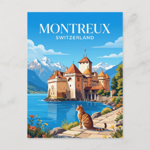Kasteel Chillon Zwitserland Briefkaart