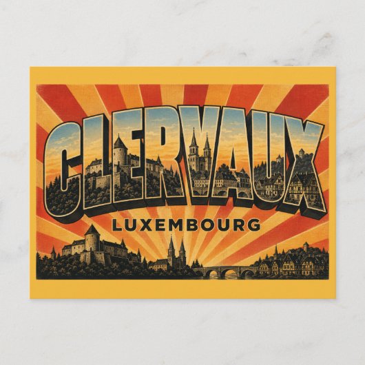 Kasteel Clervaux Luxemburg Briefkaart (Voorkant)