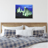 Kasteel Conwy, Gwynedd, Wales Canvas Afdruk (Insitu (Slaapkamer))