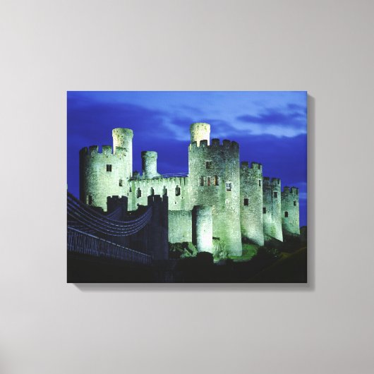 Kasteel Conwy, Gwynedd, Wales Canvas Afdruk (Voorkant)