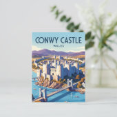 Kasteel Conwy Wales Briefkaart (Staand voorkant)
