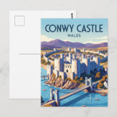 Kasteel Conwy Wales Briefkaart (Voorkant / Achterkant)
