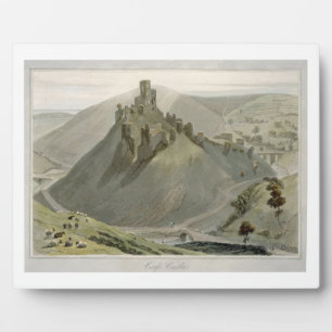 Kasteel Corfe, uit 'A Voyage Around Great Britain' Fotoplaat
