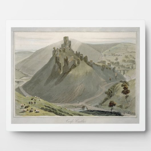 Kasteel Corfe, uit 'A Voyage Around Great Britain' Fotoplaat (Voorkant)