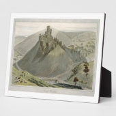 Kasteel Corfe, uit 'A Voyage Around Great Britain' Fotoplaat (Zijkant)