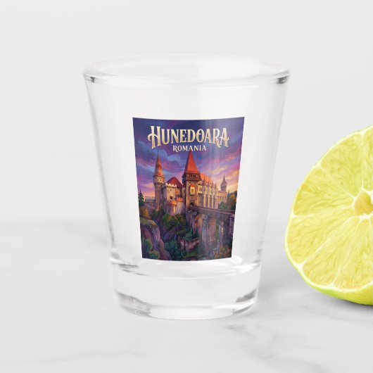 Kasteel Corvin Roemenië Shot Glas (Voorkant)