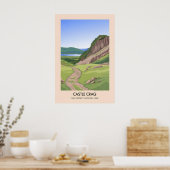 Kasteel Crag Berg Lake District Reisposter Poster (Keuken)