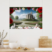 Kasteel door het Wonderland Portal Poster (Keuken)