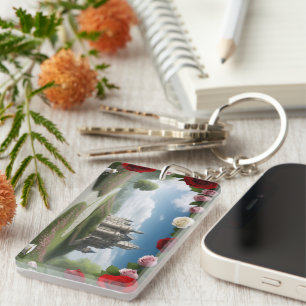 Kasteel door het Wonderland Portal Sleutelhanger