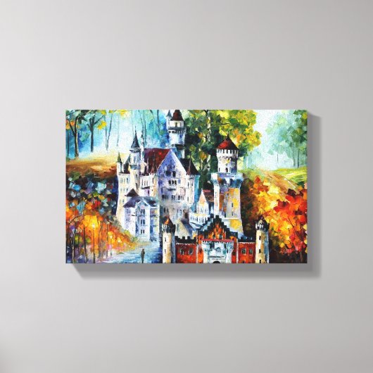 KASTEEL door Leonid Afremov Canvas Afdruk (Voorkant)