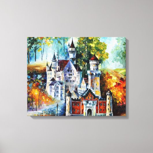 KASTEEL door Leonid Afremov Canvas Afdruk (Voorkant)