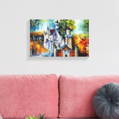 KASTEEL door Leonid Afremov Canvas Afdruk (Insitu (Woonkamer))