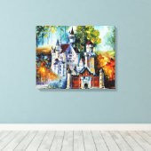 KASTEEL door Leonid Afremov Canvas Afdruk (Insitu (Houten vloer))