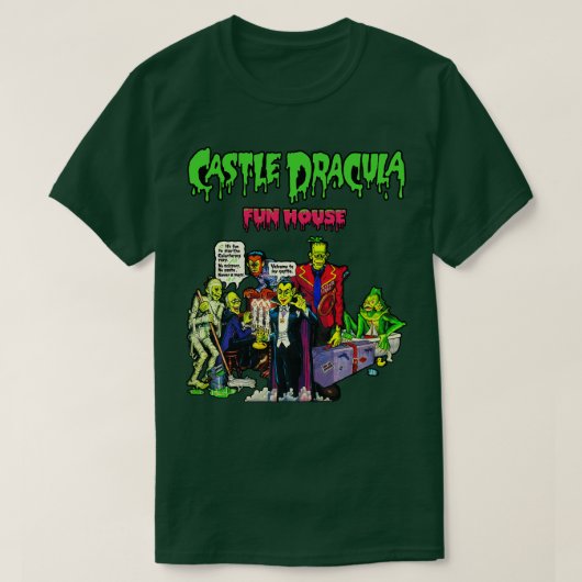 Kasteel Dracula Fun House T-shirt (Design voorkant)