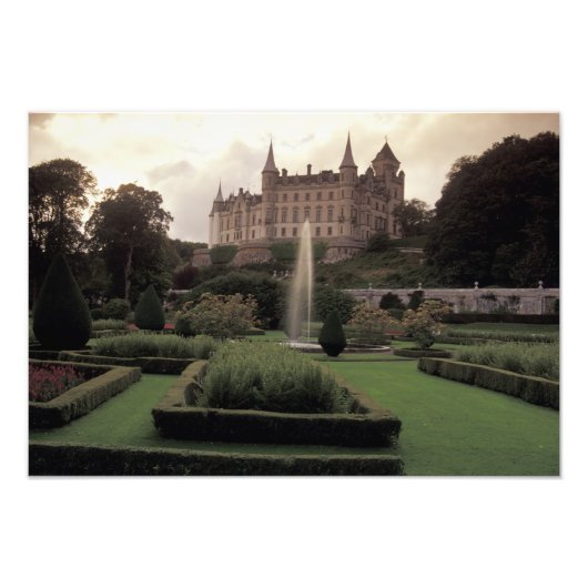 Kasteel Dunrobin, Schotland Foto Afdruk (Voorkant)
