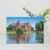 Kasteel Egeskov bij een vijver Bedankkaart (Staand voorkant)
