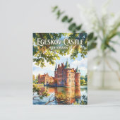 Kasteel Egeskov Denemarken Briefkaart (Staand voorkant)