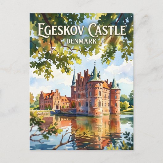 Kasteel Egeskov Denemarken Briefkaart (Voorkant)