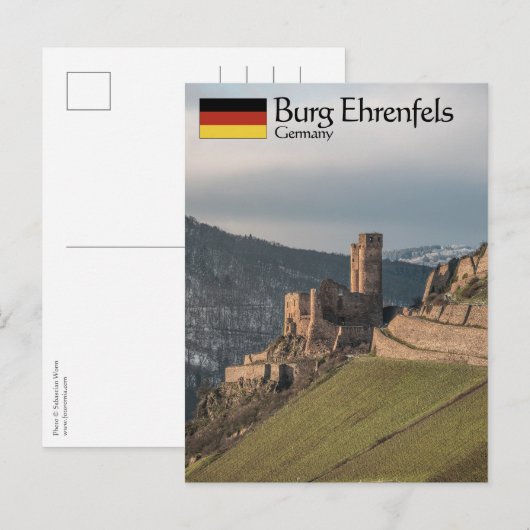 Kasteel Ehrenfels Duitsland Briefkaart (Voorkant / Achterkant)