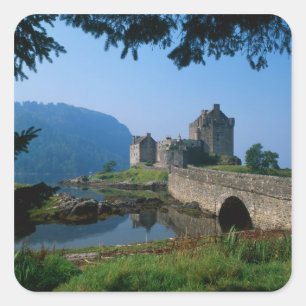 Kasteel Eilean Donan, Hooglanden, Schotland 2 Vierkante Sticker