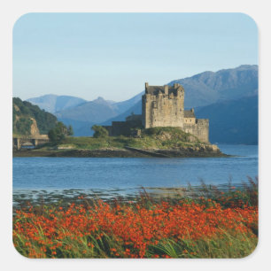 Kasteel Eilean Donan, Hooglanden, Schotland 3 Vierkante Sticker