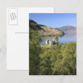 Kasteel Eilean Donan, Schotland. Het beroemde Eile Briefkaart (Voorkant / Achterkant)
