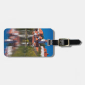 Kasteel en abdij aan de rivier bagagelabel (Voorkant horizontaal)