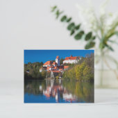 Kasteel en abdij aan de rivier briefkaart (Staand voorkant)