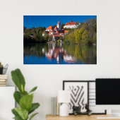 Kasteel en abdij aan de rivier poster (Thuiskantoor)
