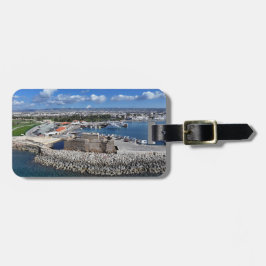 Kasteel en haven van Paphos vanaf het zee Bagagelabel