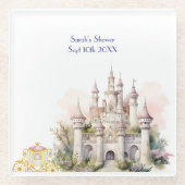 Kasteel en koets glazen onderzetter (Voorkant)